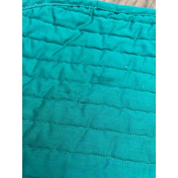 Teal Quilted Oval Table Placemat 18" x 13"  Cotton & Polyester Reversible Dining - Picture 4 of 6